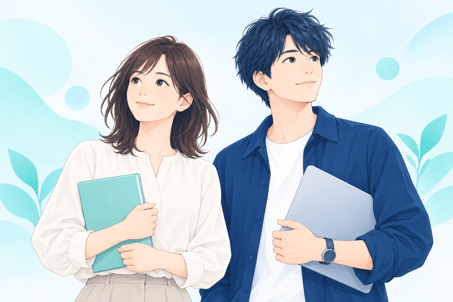キャリアを考える女性と男性